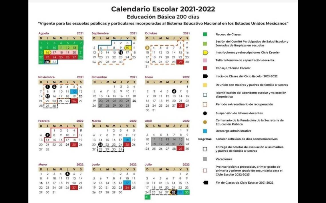 Diario Oficial Calendario Escolar 2021 A 2022 Sep Pdf.Sep Publico Calendario Escolar Para 2021 2022 El Sol De Hidalgo Noticias Locales Policiacas Sobre Mexico Hidalgo Y El Mundo