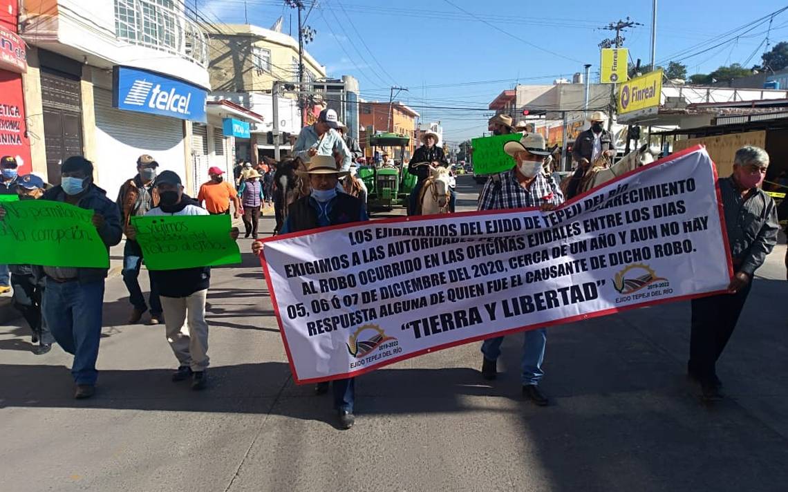 Ejidatarios manifestados en Tepeji del Río – El Sol de Hidalgo